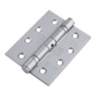 Smith & Locke  Satin Chrome Grade 11 Fire Rated Door Hinges 102mm x 76mm 15 Pack