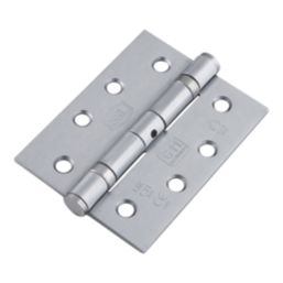 Smith & Locke  Satin Chrome Grade 11 Fire Rated Door Hinges 102mm x 76mm 15 Pack