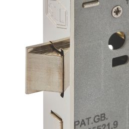 Smith & Locke Fire Rated  Polished Chrome Bathroom Mortice Lock 65mm Case - 44mm Backset