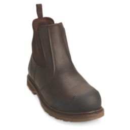 Site Prairie Size 11 Brown Water Resistant Steel Toe Cap Safety Dealer Boots Screwfix