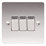 LAP  10AX 3-Gang 2-Way Light Switch  Brushed Stainless Steel