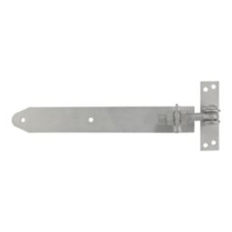 Smith & Locke Silver Straight Tee Hook & Band Hinges 40mm x 350mm x 50mm 2 Pack