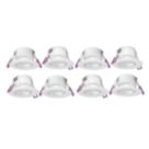 Robus Ultimum Express Flat Fixed  Fire Rated LED Downlights White 4/5.8W 540/750lm 8 Pack