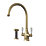 ETAL Oswald  Dual Lever Kitchen Mixer with Rinse Brushed Brass