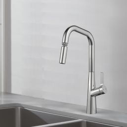Swirl Berne  Pull-Out Spray Mixer Kitchen Tap Chrome