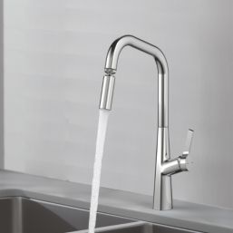 Swirl Berne  Pull-Out Spray Mixer Kitchen Tap Chrome