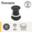 Flomasta Slotted Pop Up Small Basin Waste Matt Black 66mm