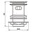 Flomasta Slotted Pop Up Small Basin Waste Matt Black 66mm