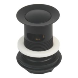 Flomasta Slotted Pop Up Small Basin Waste Matt Black 66mm
