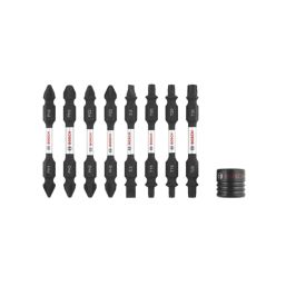 Bosch  1/4" Hex Shank Mixed Impact Control Double-Ended Screwdriver Bits with Magnetic Sleeve 9 Piece Set