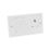 MagCharge  Raised Square with Qi2 Wireless Charging Socket 2-Gang 13A Unswitched White with White Inserts
