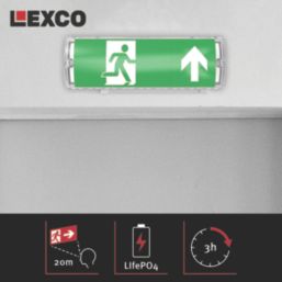 Lexco  Indoor Maintained or Non-Maintained Emergency Rectangular LED Bulkhead White 3.5W 150lm