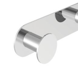 Swirl Caldew Bathroom 4-Hook Rail Chrome