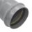 FloPlast  Push-Fit Single Socket Soil Pipe Grey 110mm x 3m
