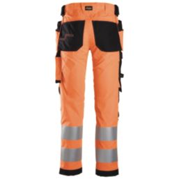 Snickers 6243 Hi-Vis Work Trousers Orange 31" W 32" L