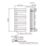 Flomasta Cantilever 800mm x 400mm 1017BTU White Vertical Designer Radiator
