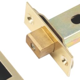 Smith & Locke Brushed Brass Tubular WC Deadbolt 64mm Case - 45mm Backset