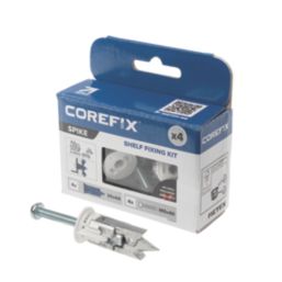 Corefix CFX143KT No Drill Heavy Duty Shelf Fixing Kit 20mm x 44mm 4 Pcs