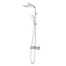 Hansgrohe Waterforms HP Rear-Fed Exposed Chrome Thermostatic Mixer Shower
