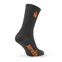 Scruffs  Worker Socks Black Size 10-13 3 Pairs