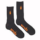 Scruffs  Worker Socks Black Size 10-13 3 Pairs