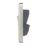 Hager Sollysta WRDP84BSW 20A 1-Gang 2P+E Control Switch Brushed Steel  with White Inserts