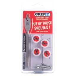GripIt  Plasterboard Shelving Fixing Kit 18mm x 95mm 4 Pack