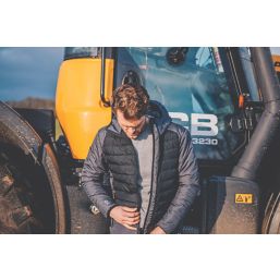 JCB D+22  Lightweight Padded Jacket with Geo Therm Technology Grey / Black Medium 44" Chest