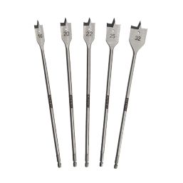 Erbauer  Hex Shank  Flat Wood Drill Bit Set 5 Pcs