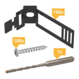 D-Line Wrap & Lock Design Fire Rated EV Fixing 16-21mm 100 Pack