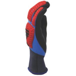 MCR Safety IP1071ND Cut & Impact Resistant Gloves Black/Blue/Red X Large