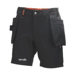 Scruffs Alverton Stretch Holster Work Shorts Black 32" W