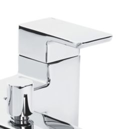 Bristan Cobalt Chrome 123mm Deck Mounted Dual Control Manual Shower Mixer Tap