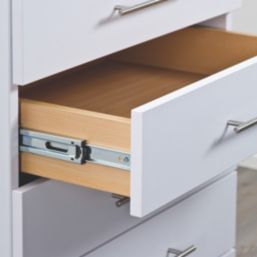 Essentials Steel Full Extension Self-Closing Ball Bearing Drawer Runners 350mm 2 Pack