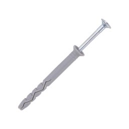 Easyfix  Nylon & Steel Countersunk Head Hammer Fixings 6mm x 60mm 100 Pack