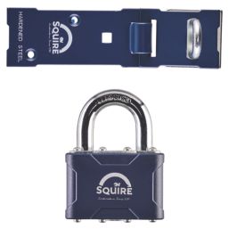 Squire 39/NO.6H Laminated Padlock & Hasp Set Blue 152mm