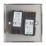 Contactum iConic 2-Gang 2-Way  Dimmer Switch  Brushed Steel