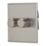 Contactum iConic 2-Gang 2-Way  Dimmer Switch  Brushed Steel