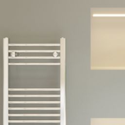 Flomasta 800mm x 400mm 675BTU Chrome Flat  Towel Radiator