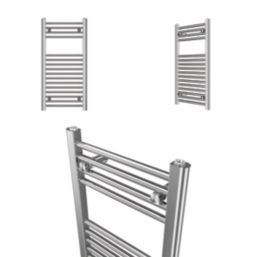 Flomasta 800mm x 400mm 675BTU Chrome Flat  Towel Radiator
