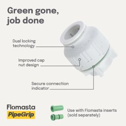 Flomasta  Plastic Push-Fit Stop Ends 15mm 10 Pack