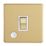 Contactum Lyric 20A 1-Gang DP Control Switch & Flex Outlet Brushed Brass  with White Inserts