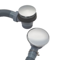Highlife Bathrooms Push Button Bath Waste Chrome