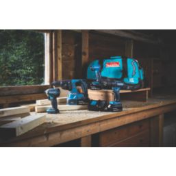 Makita DLX4138T01 18V 3 x 5.0Ah Li-Ion LXT Brushless Cordless 4 Piece Combi Kit