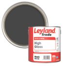 Leyland Trade 2.5Ltr Black High Gloss Solvent-Based Trim Paint