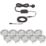 LAP Apollo White 45mm Outdoor Round LED Deck Light Kit Polished Stainless Steel 4.8W 10 x 18lm 10 Pack