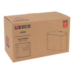 Lexco Caroli Outdoor LED Wall Light Black 23W 3500lm