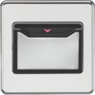 Knightsbridge  32A Key Card Switch Polished Chrome with Black Inserts