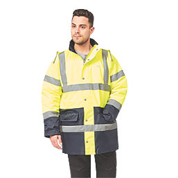 Site Shackley Hi-Vis Traffic Jacket Yellow/Navy XX Large 60" Chest