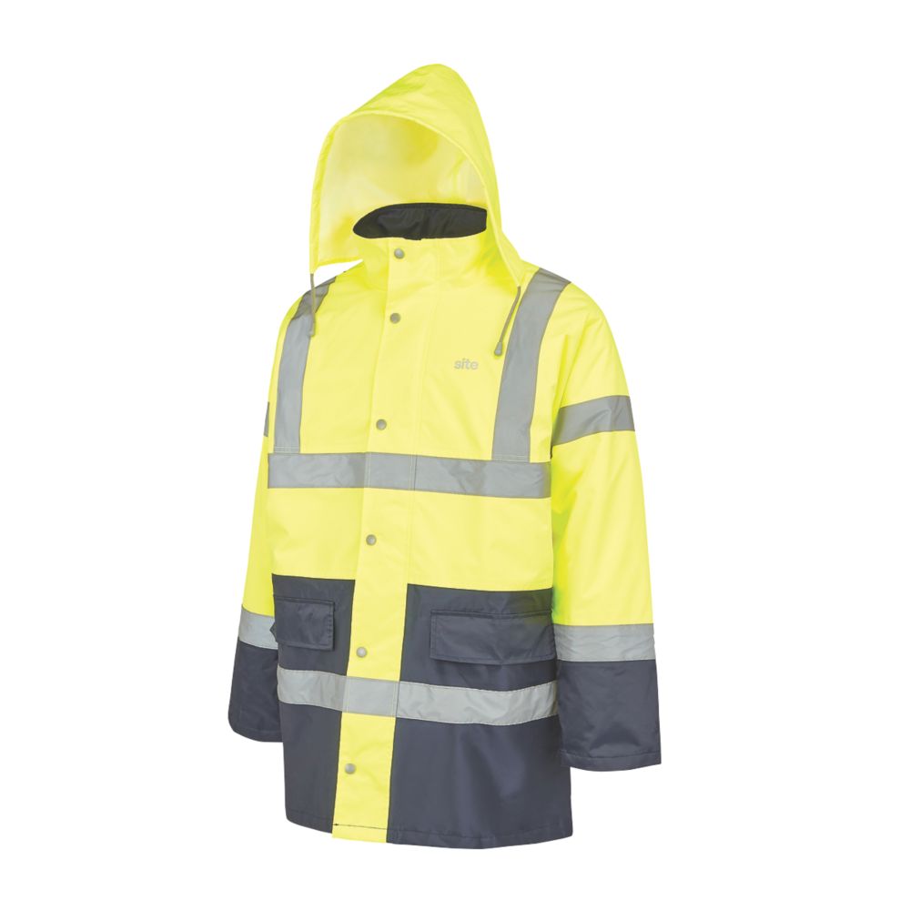 Site Shackley Hi-Vis Traffic Jacket Yellow/Navy 2X Large 60